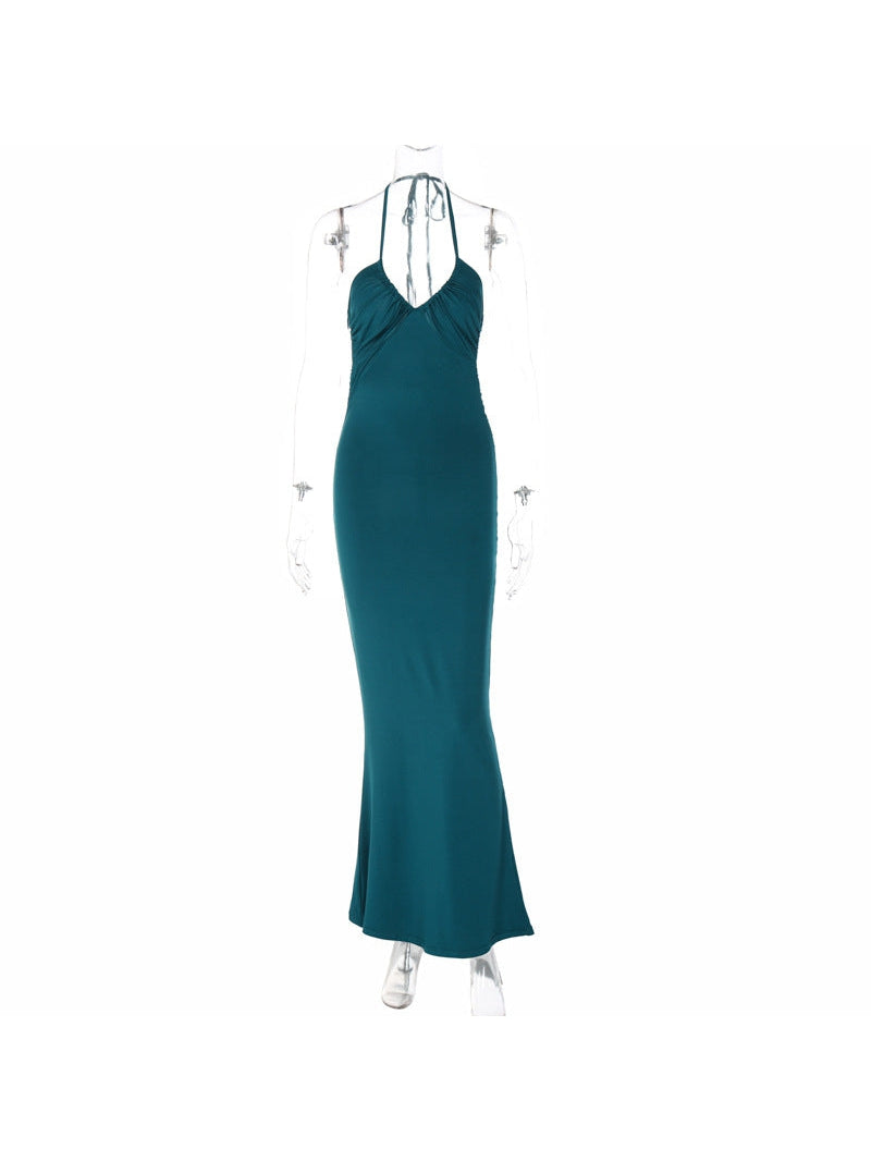 Lace up Backless Cutout Tied Slim Sleeveless Dress Lace up Backless Cutout Tied Slim Sleeveless Dress
