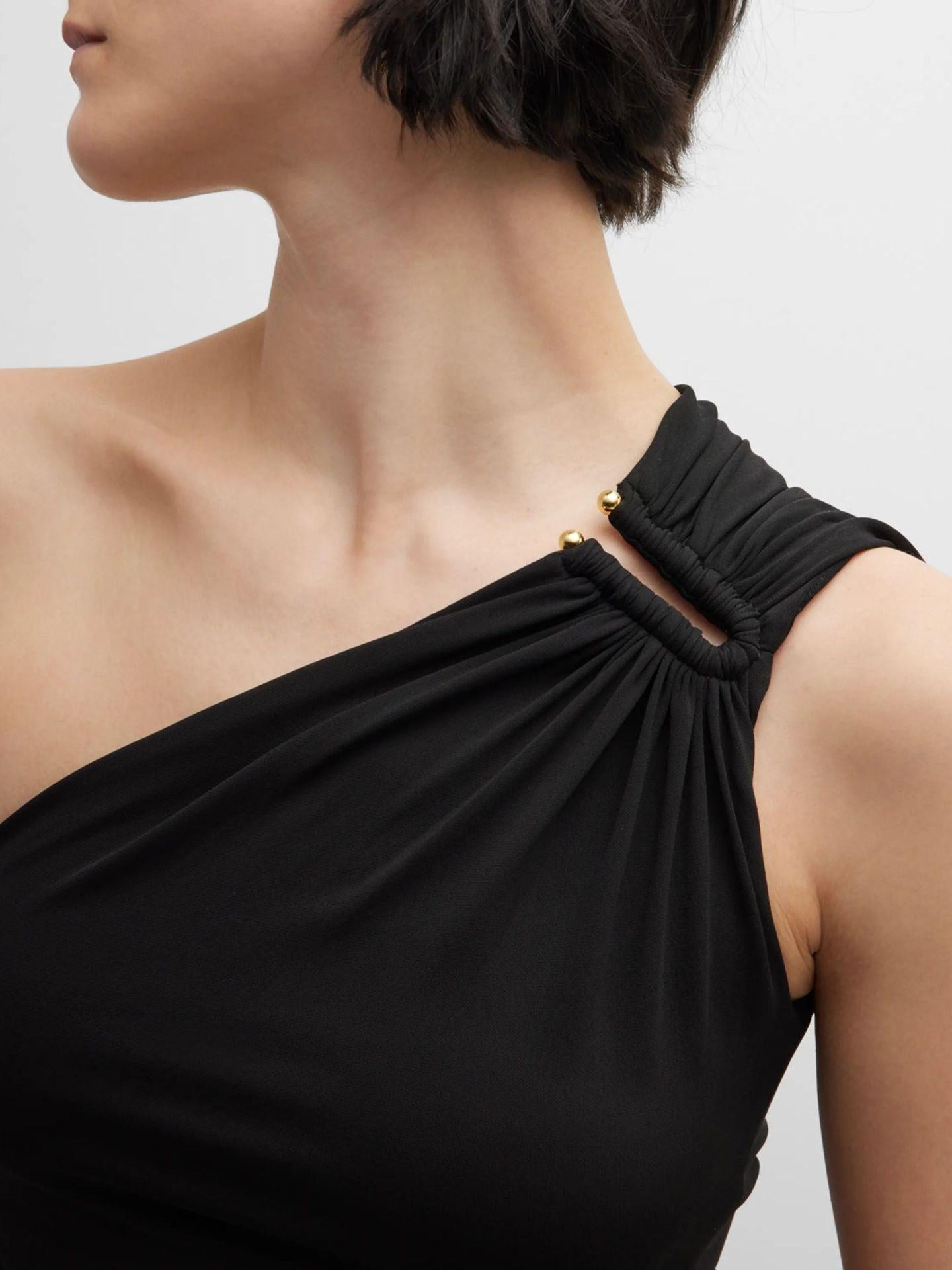 Kylie Asymmetric One Shoulder Slit Dress