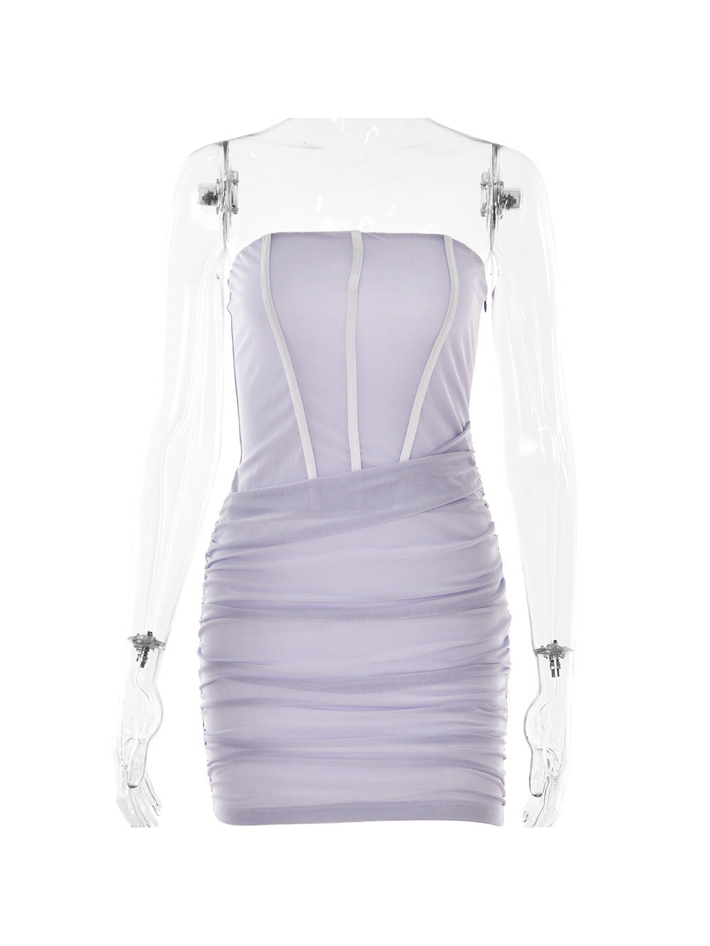 Tube Top Corset Meesh Short Bodycon Dress Tube Top Corset Meesh Short Bodycon Dress