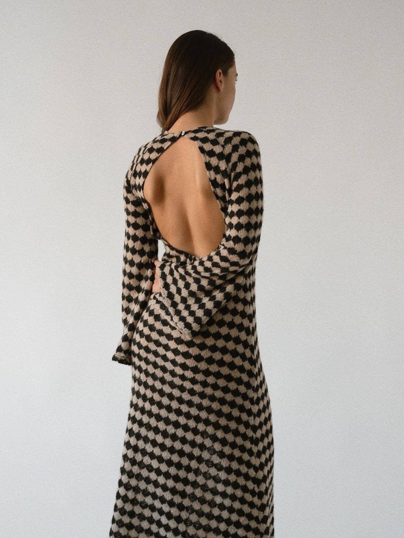 Havanna Knitted Hollow Out Long Maxi Dress