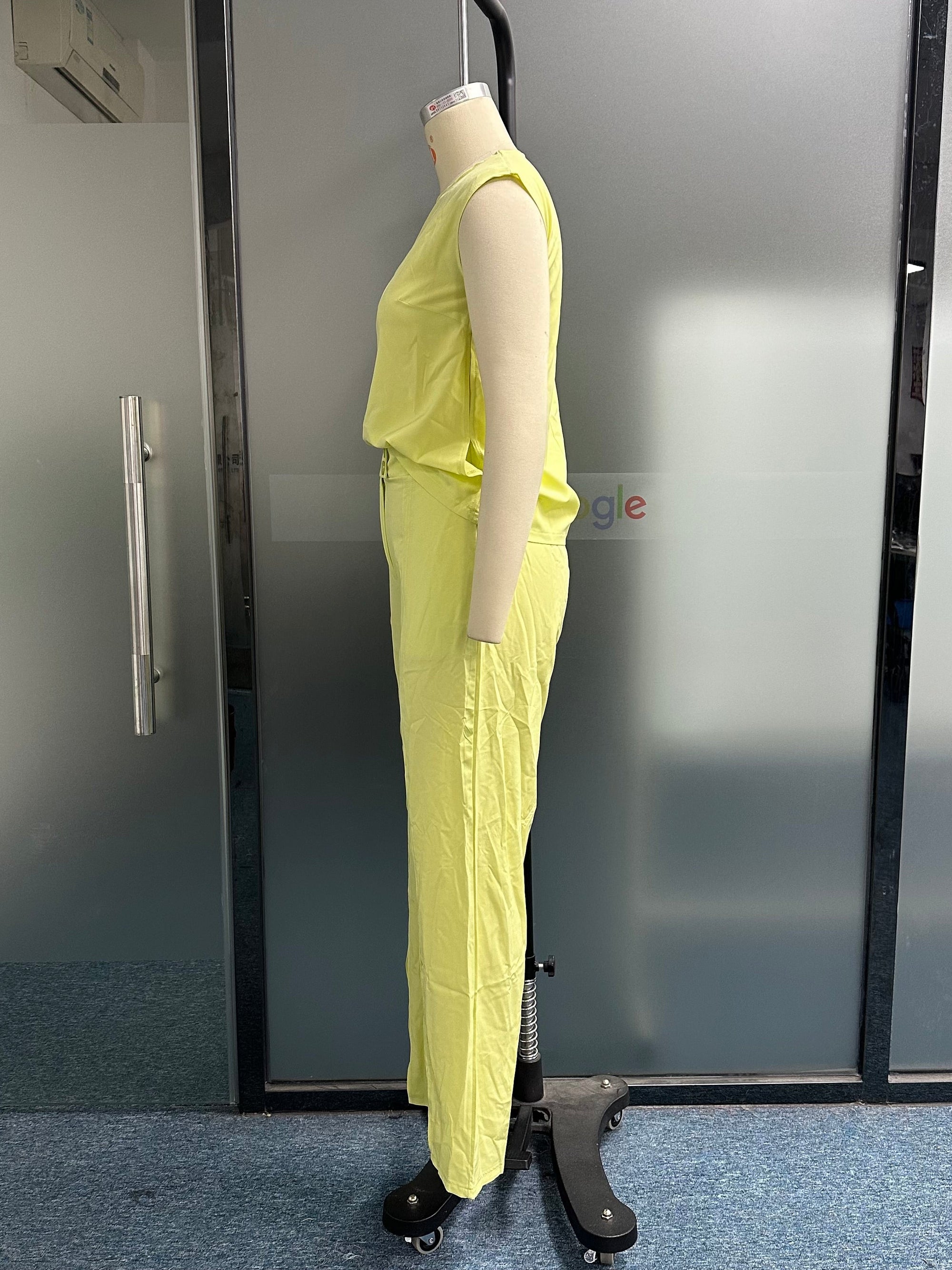 Sleeveless Top Hollow Out Cutout Pants Set