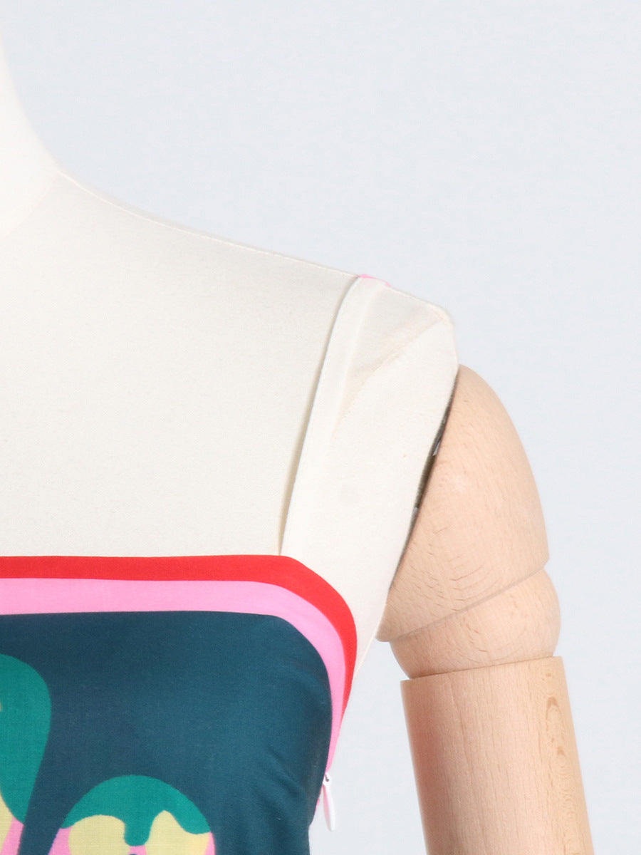 Graffiti Print Poster Holiday Beach Dress