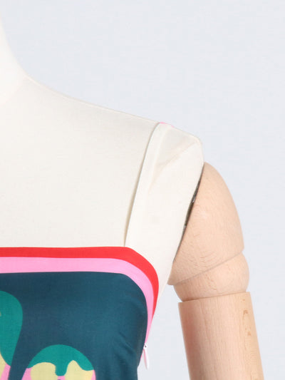 Graffiti Print Poster Holiday Beach Dress