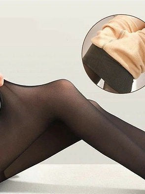 Fake translucent fleece tights uk on sale