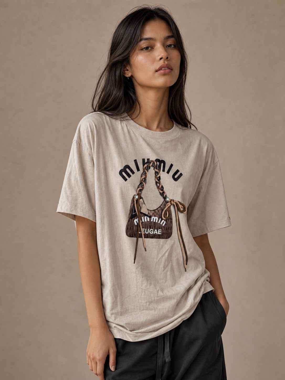 Lace-up Oversized T-Shirt