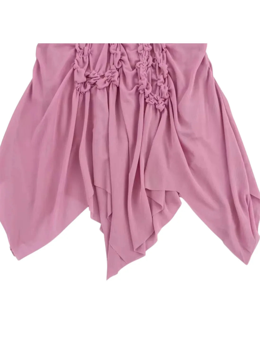 Julia Asymmetric Pink A Line Shirt Dress