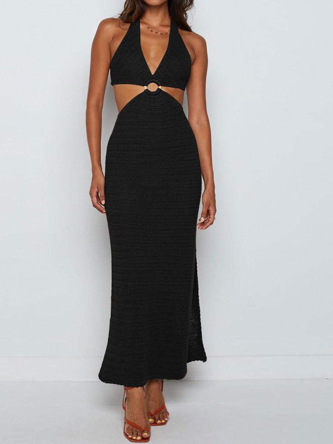 Knitted Hollow Out Cutout Dress