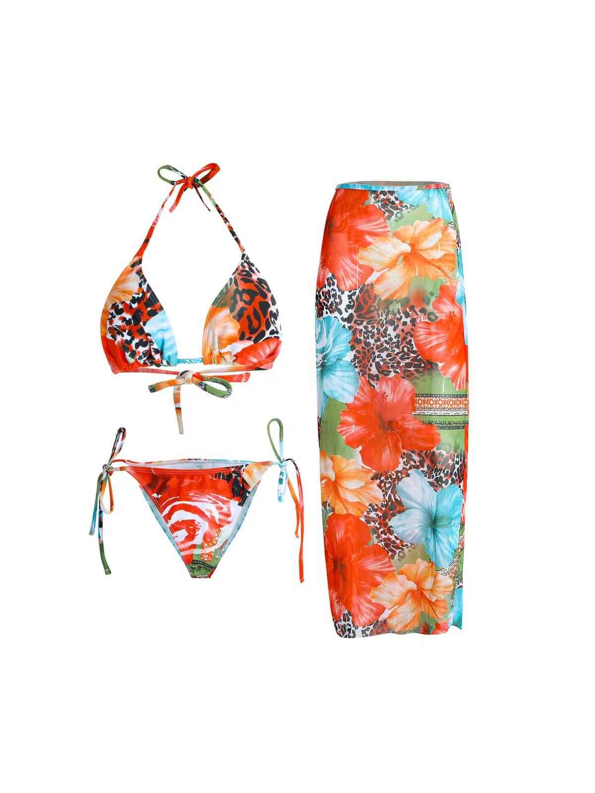 Tropical Wild Bloom Bikini Set