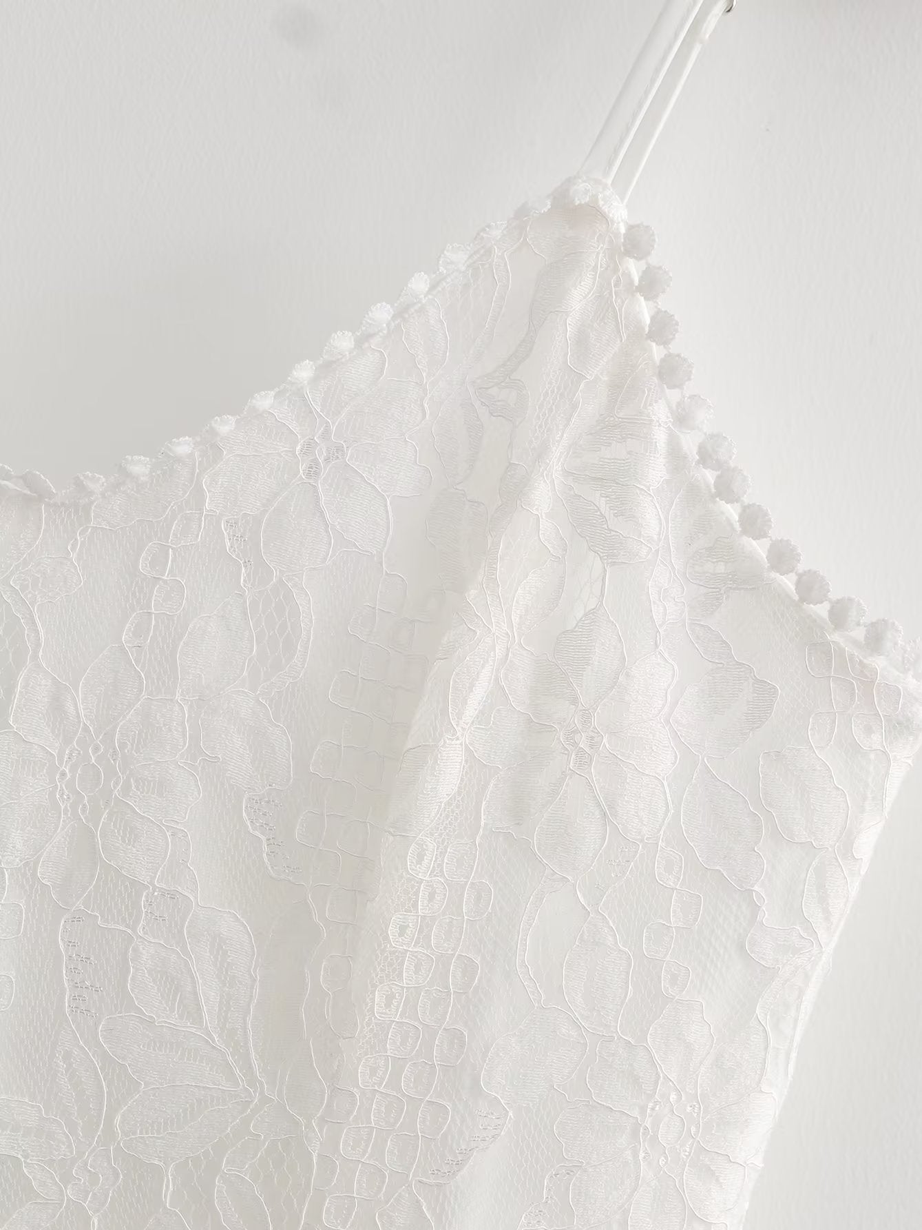 Spaghetti Strap Lace Backless Asymmetric Dress