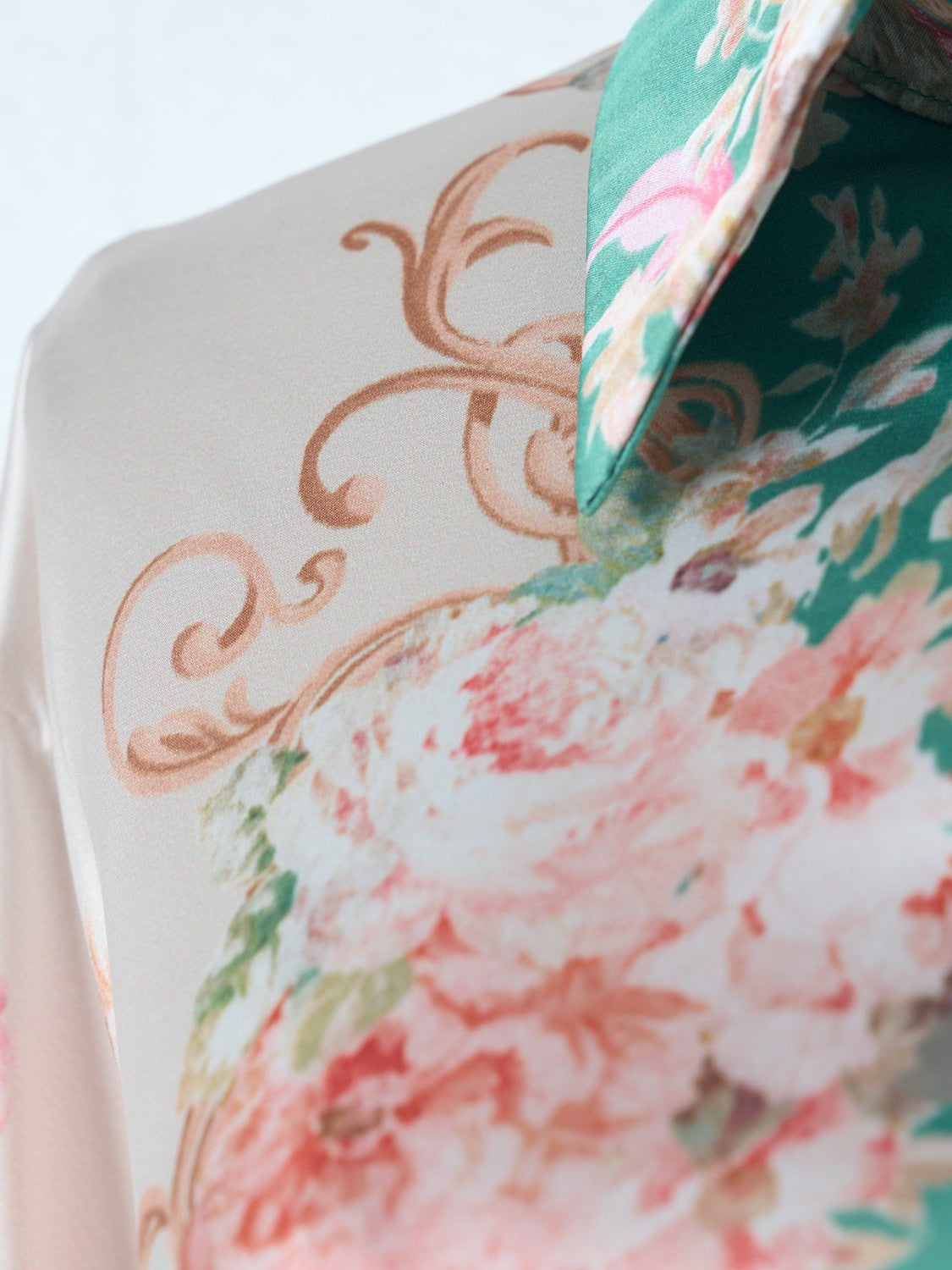 Vintage Print Shirt And Pant Coord Set