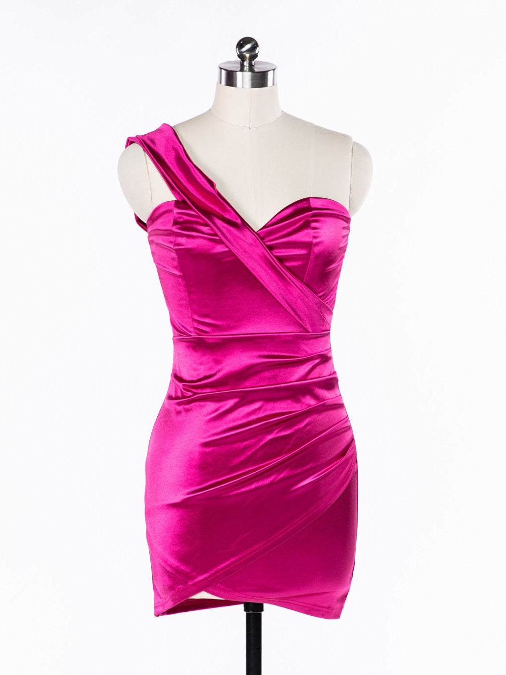 Irregular Asymmetric Bandeau Short Dress