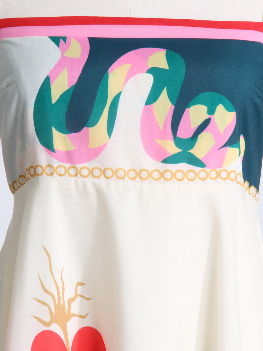 Graffiti Print Poster Holiday Beach Dress