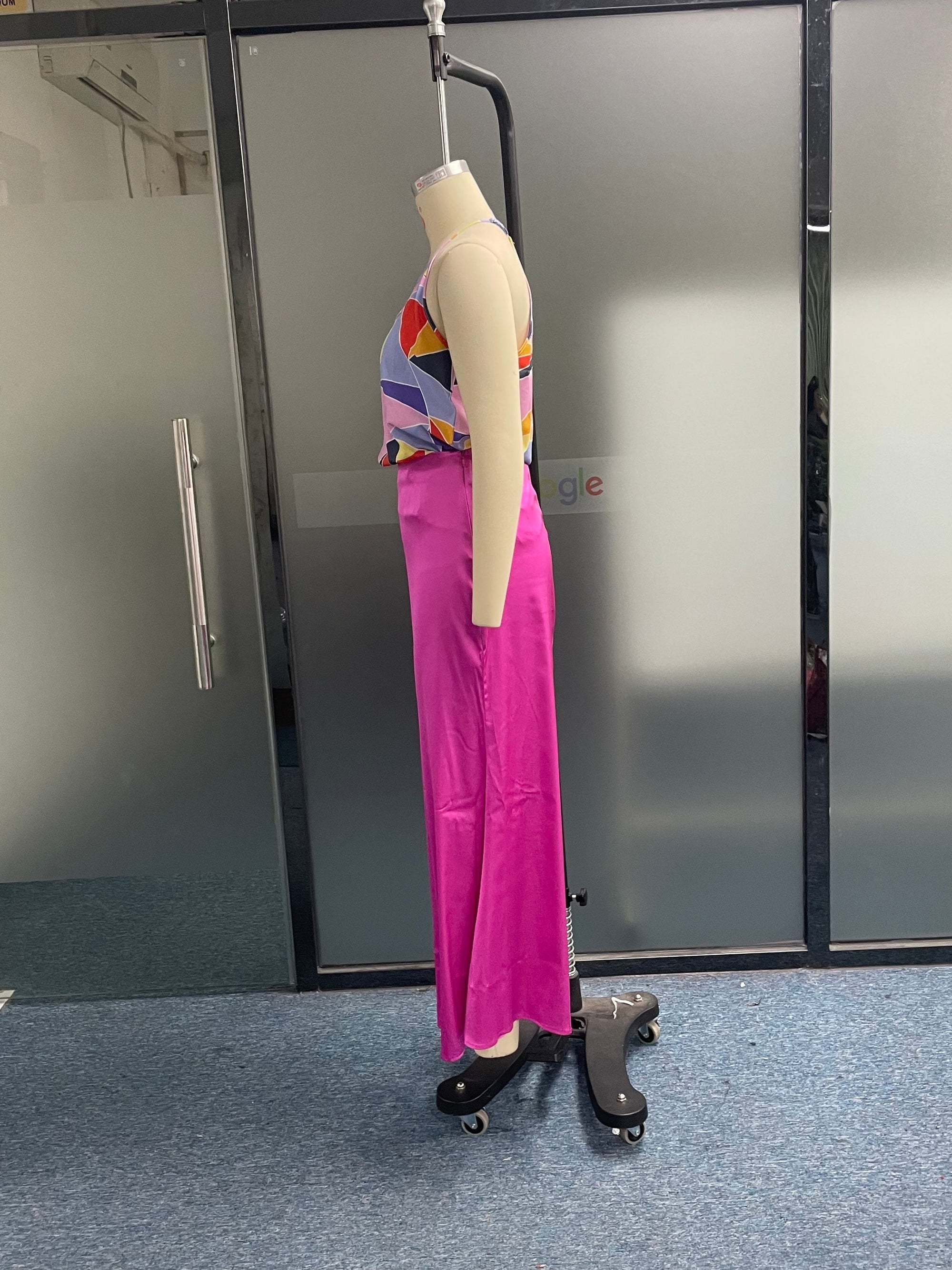 Printed V Neck Sleeveless Top & Skirt Coord Set