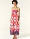 Geometric Print Halterneck Tube Maxi Dress