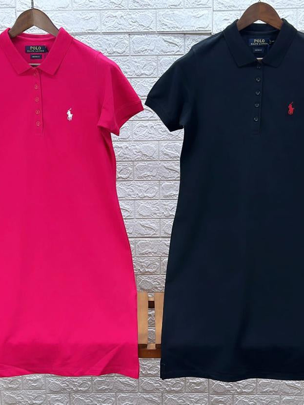 Polo Neck T Shirt Dress