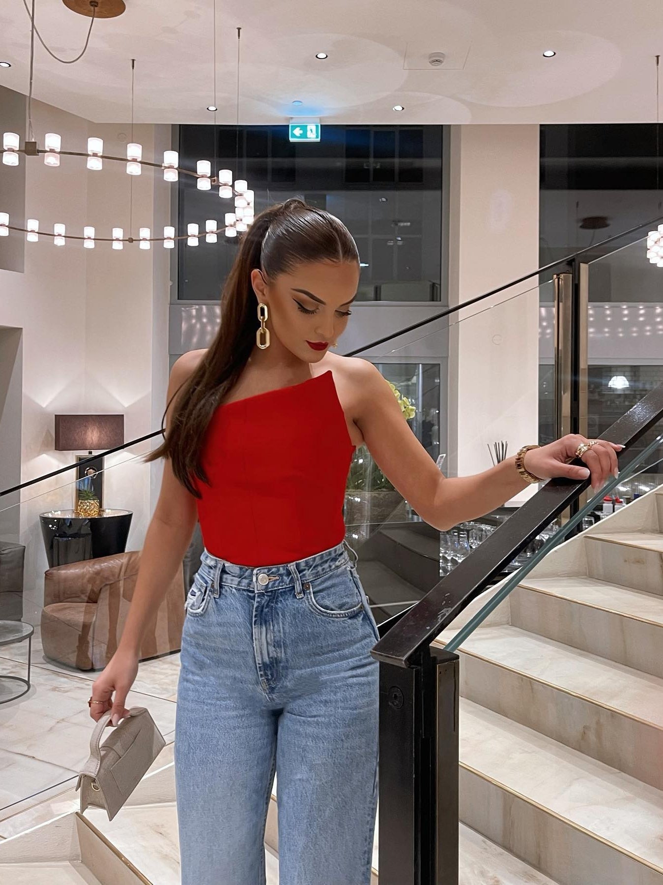 Asymmetric Bustier Top