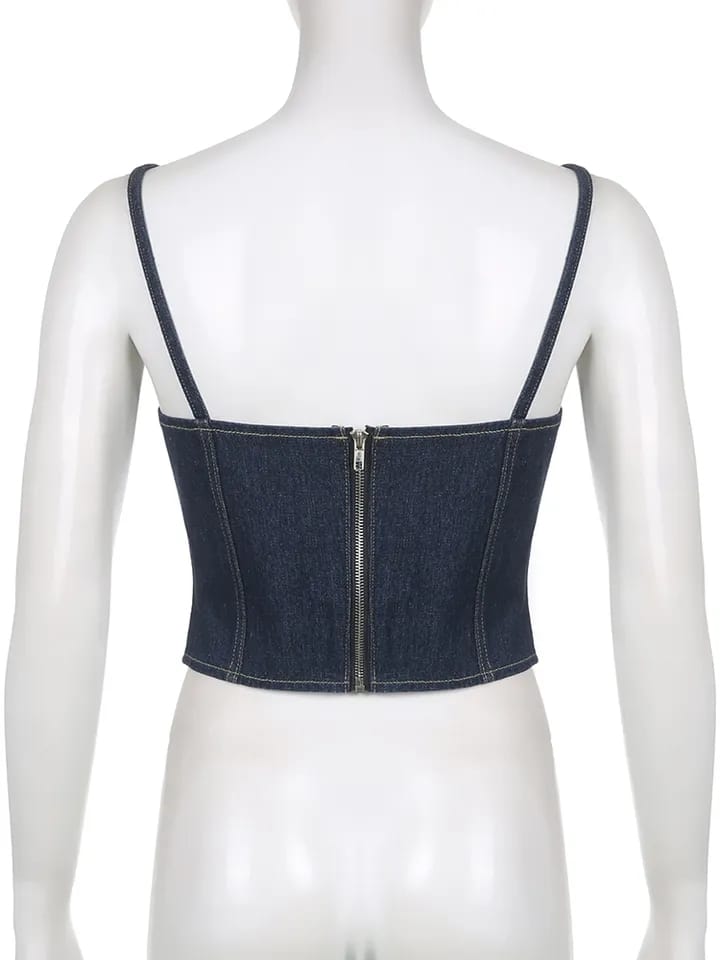 Denim Corset Top