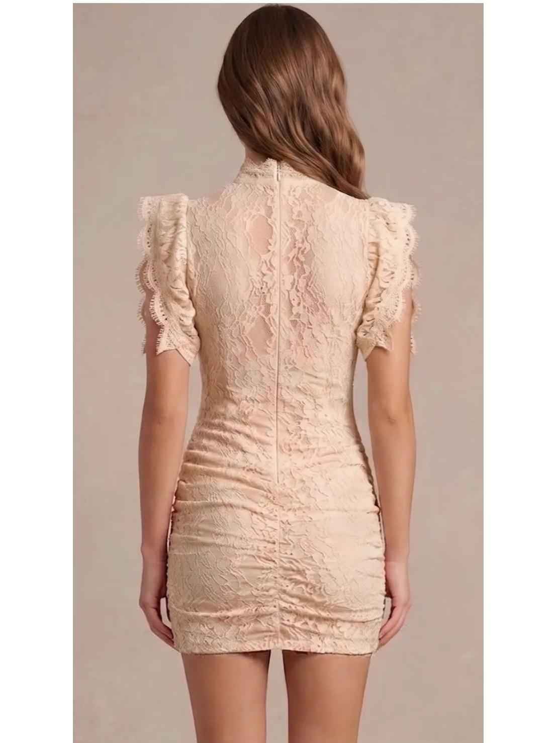 Ivory Muse Lace Mini Dress