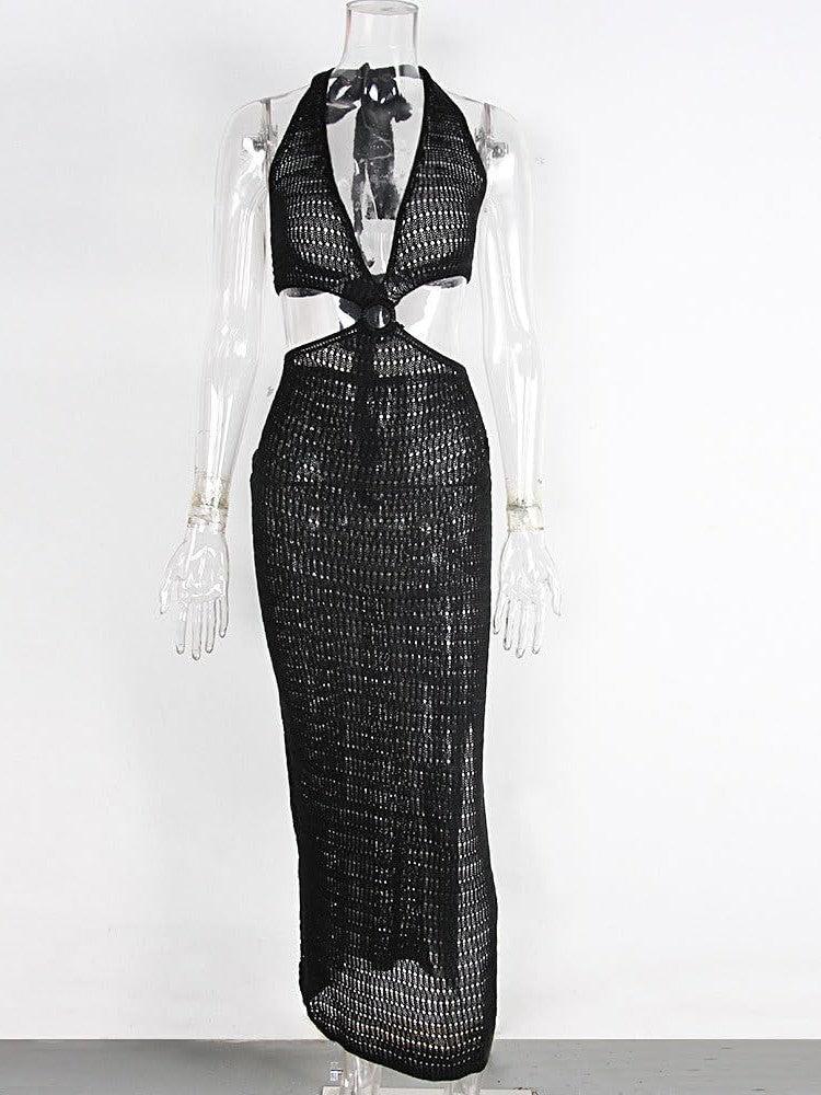 Knitted Hollow Out Cutout Dress