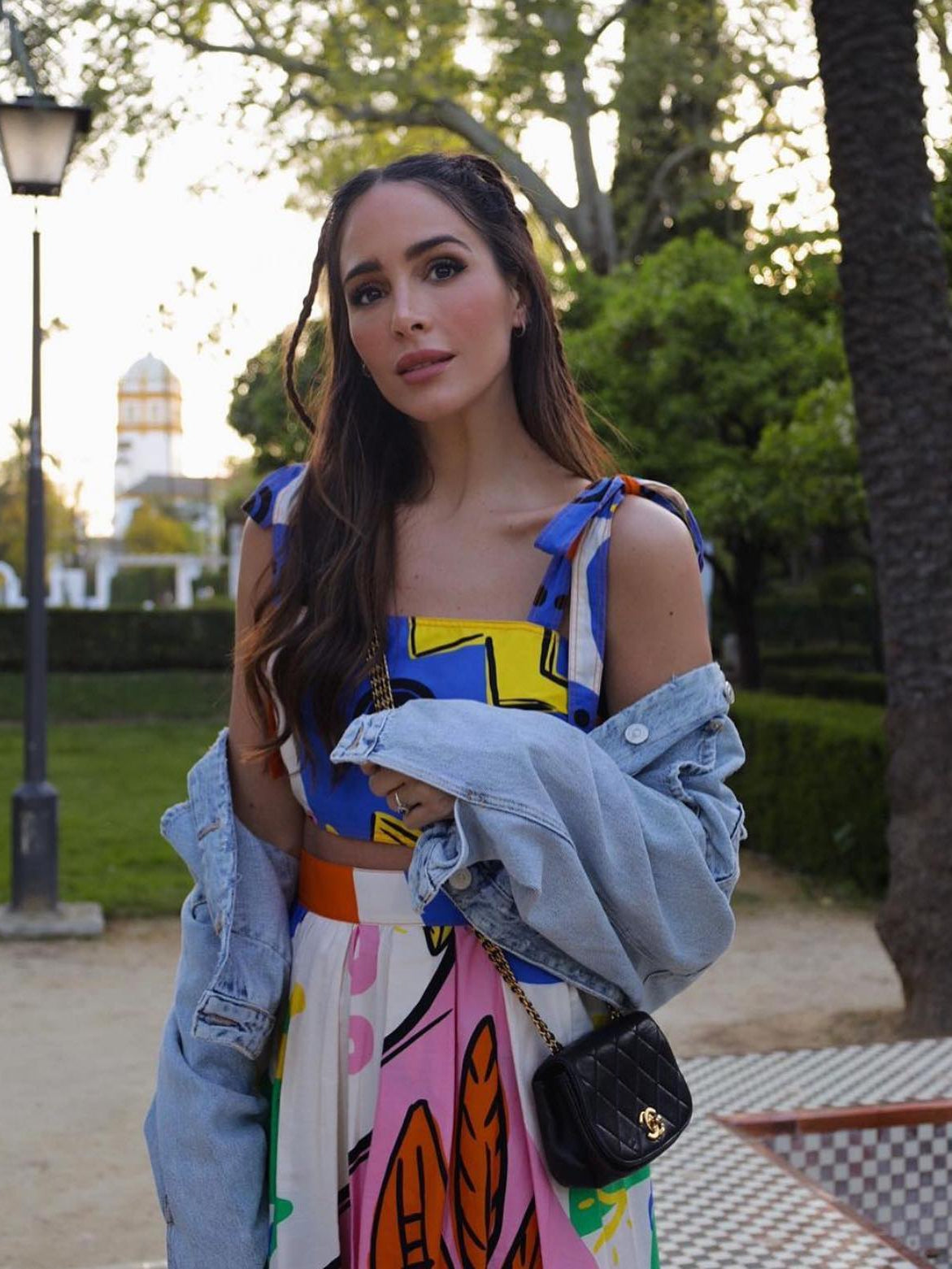 Floral Print Crop Top & Skirt Coord Set