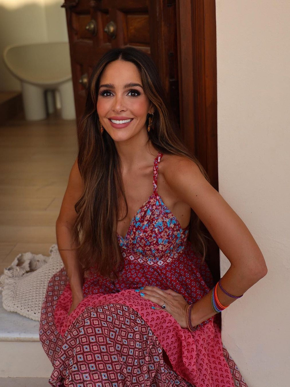 Floral Print Ruffle  Layered Frill Maxi Dress