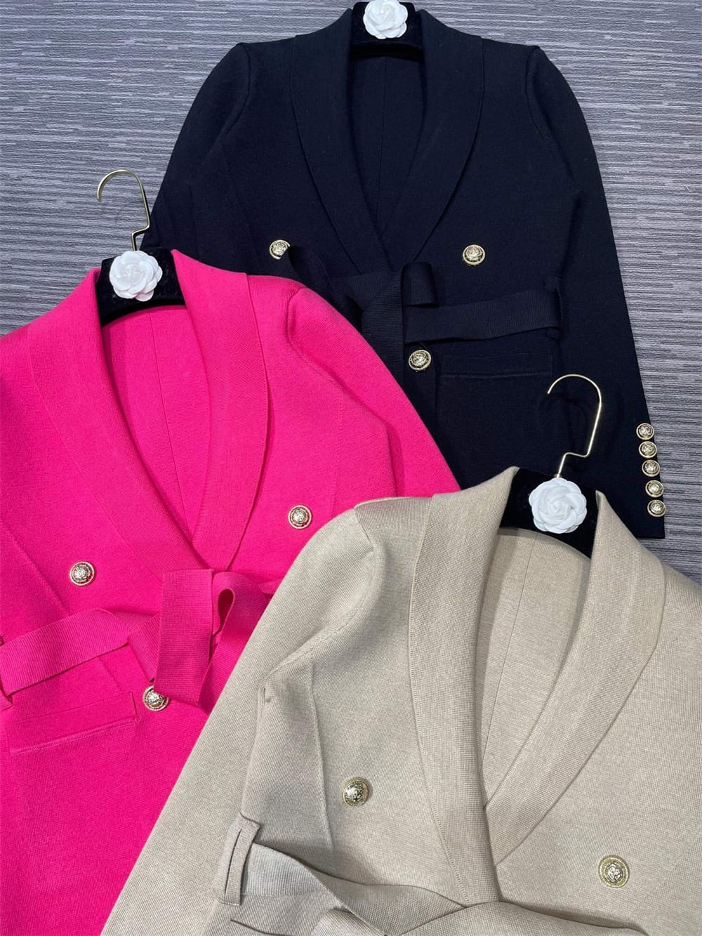 Print Blazer with Belt