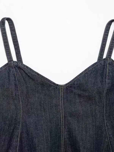 Indigo Sculpt Denim Cami Top