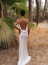 Cowl Neck Backless Gown Maxi Dress