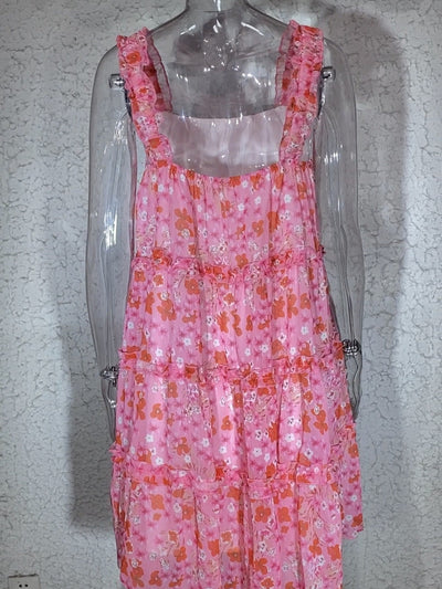 Floral Print Ruffle Cami Dress