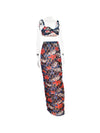 Floral Print Bralette Crop Top & Skirt Coord Set