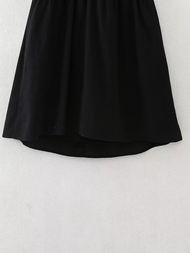 V Neck Embroidered Lace A Line Dress