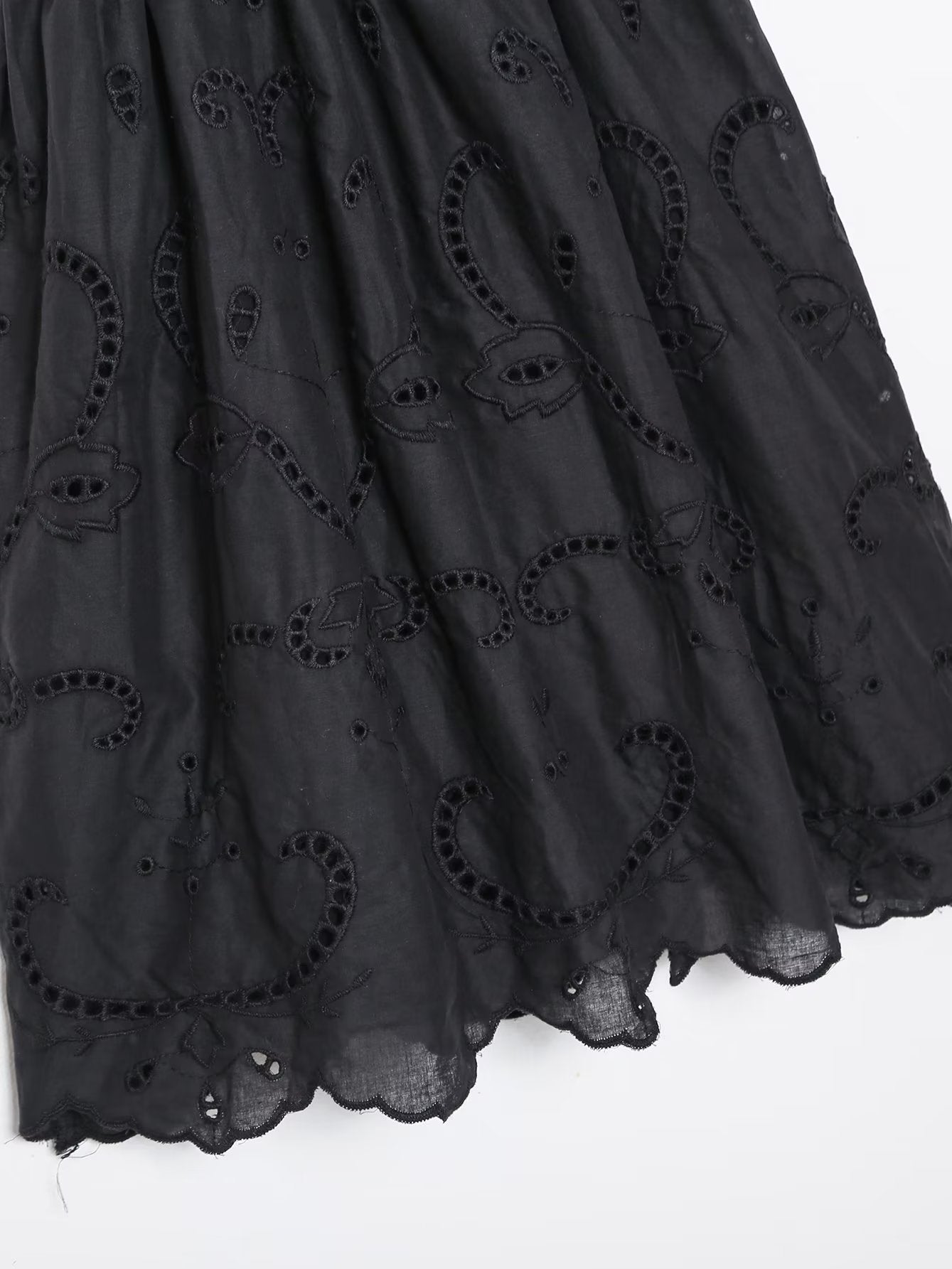 Black Hollow Out Short Cami Dress