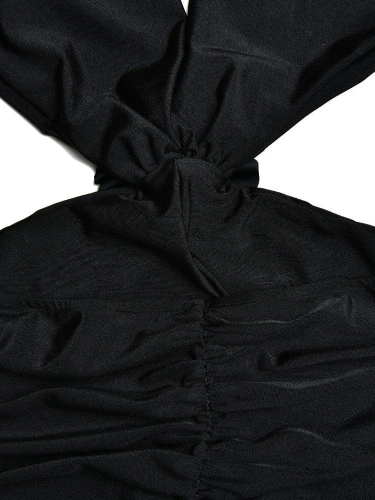 Rose Applique Glamorous Cutout Mini Dress