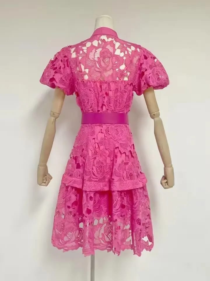 Irene Crochet Dress with Inner & Belt