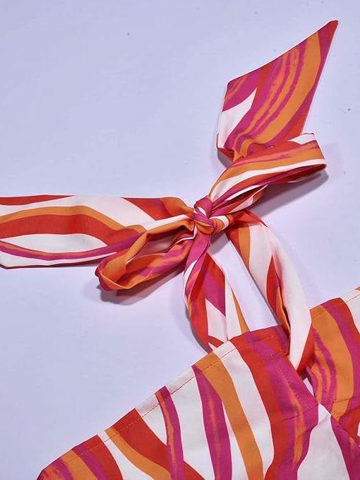 Halterneck Bikini Swimsuit Set With Cover up Dress