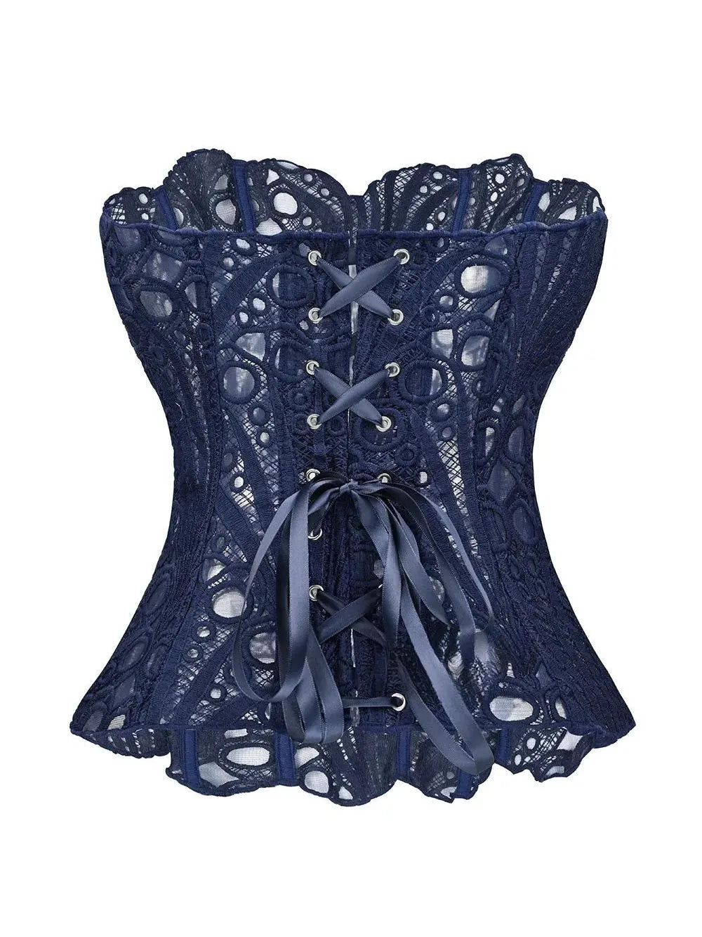 Valencia Mesh Lace Tie Back Tube Top