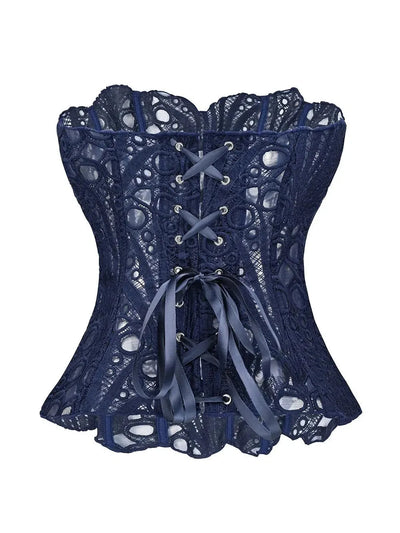 Valencia Mesh Lace Tie Back Tube Top