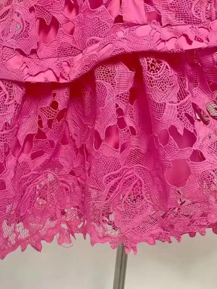 Irene Crochet Dress with Inner & Belt