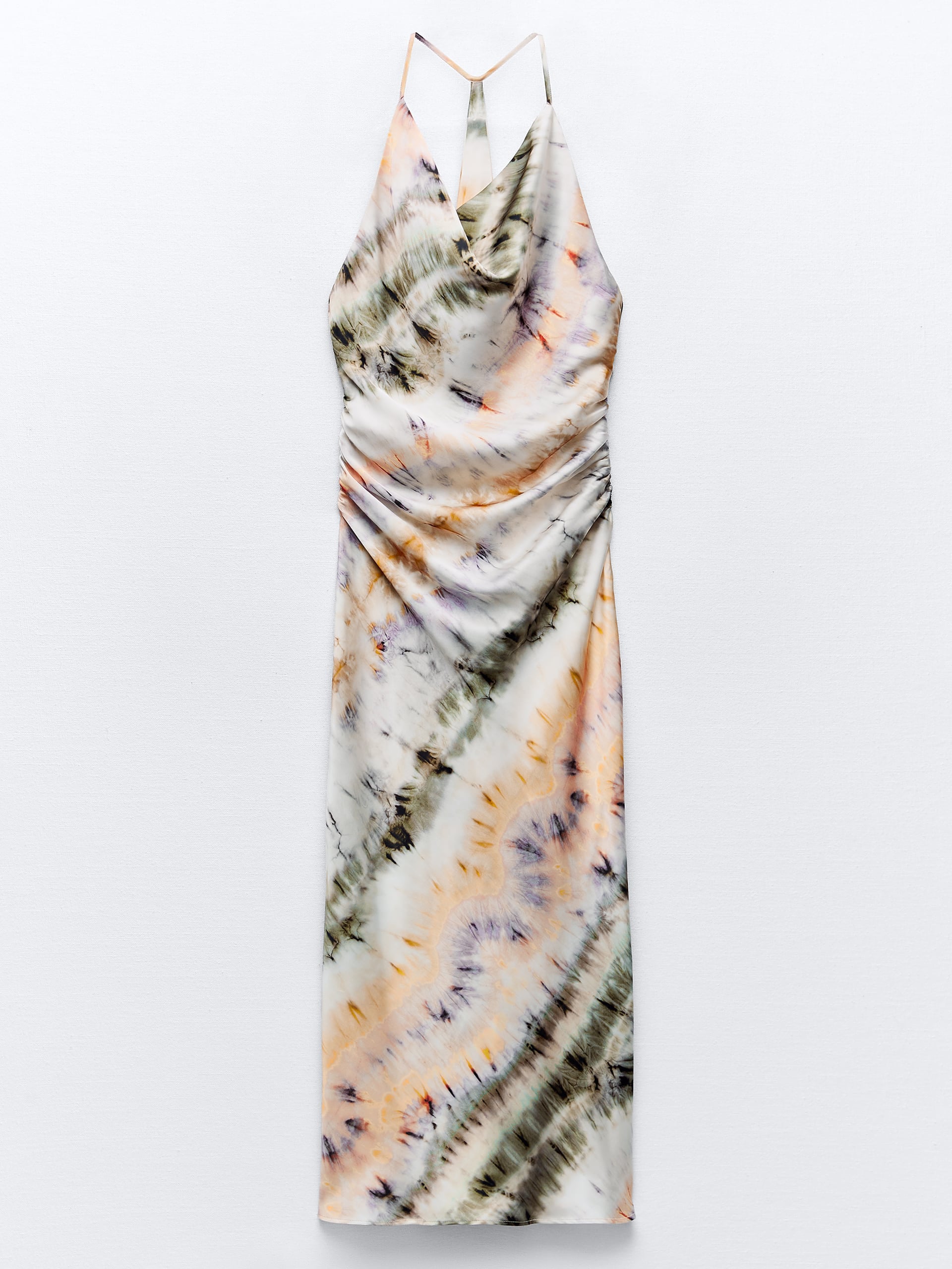 Tie Dye Print Halterneck Dress