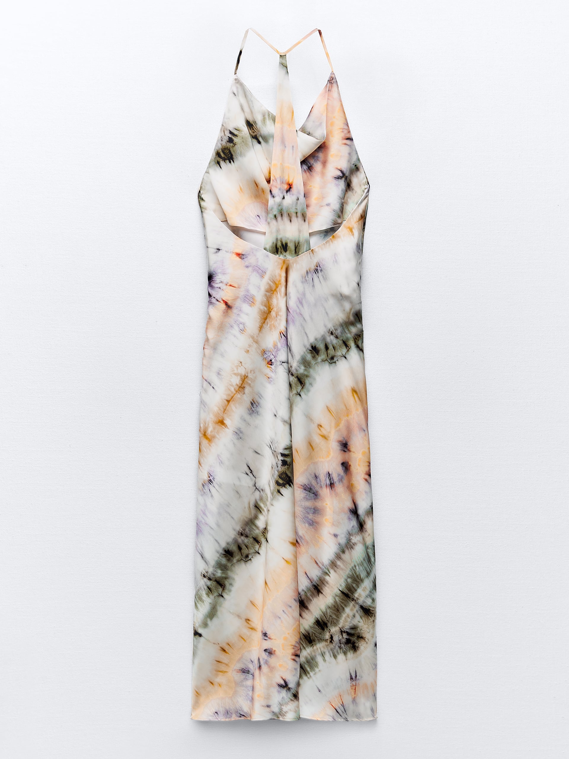 Tie Dye Print Halterneck Dress