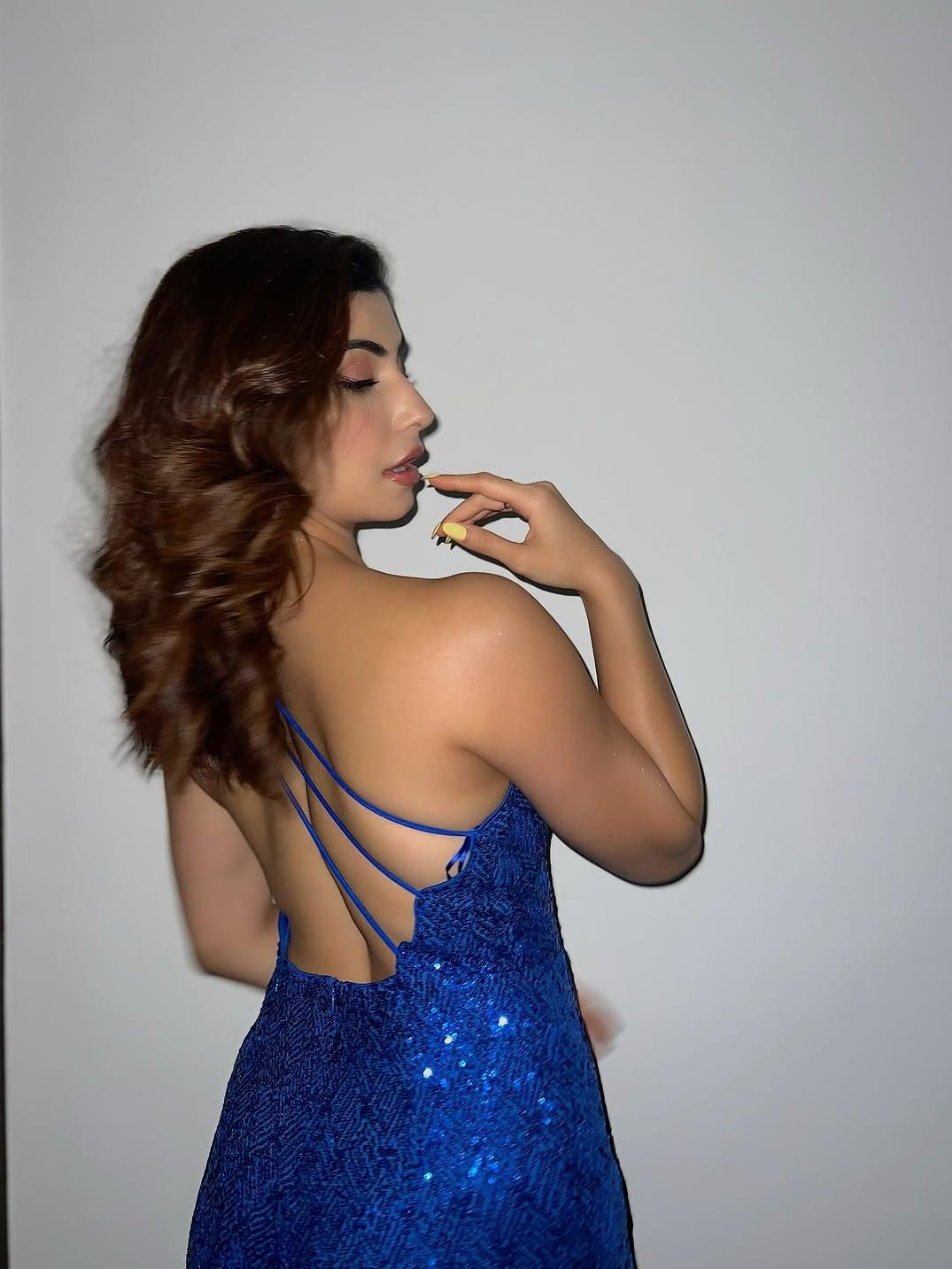 One Shoulder Sequins Backless Jumpsuit
