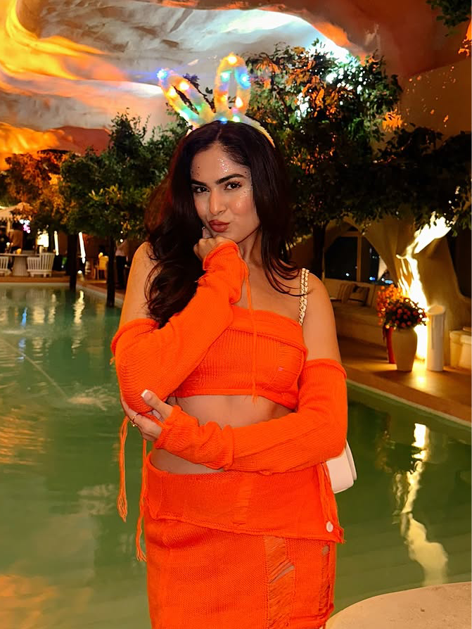 Knitted Crop Tube Top & Tassel Asymmetric Skirt Set