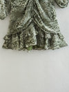 Spring Animal Print Pleated Mini Dress