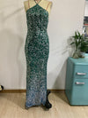 Sequins Halterneck Fishtail Maxi Dress