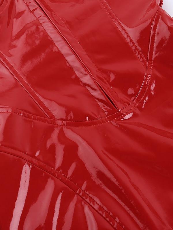 Tube Bodycon Leather Short Dress