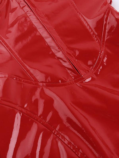 Tube Bodycon Leather Short Dress