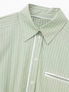 Mint Green Striped Crop Top & Pants Coord Set