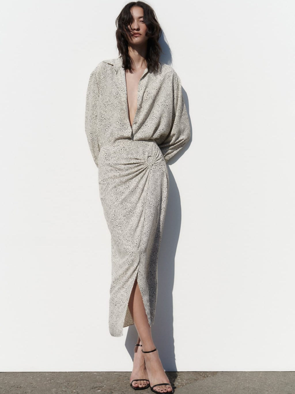 Animal Print Shirt & Skirt Coord Set