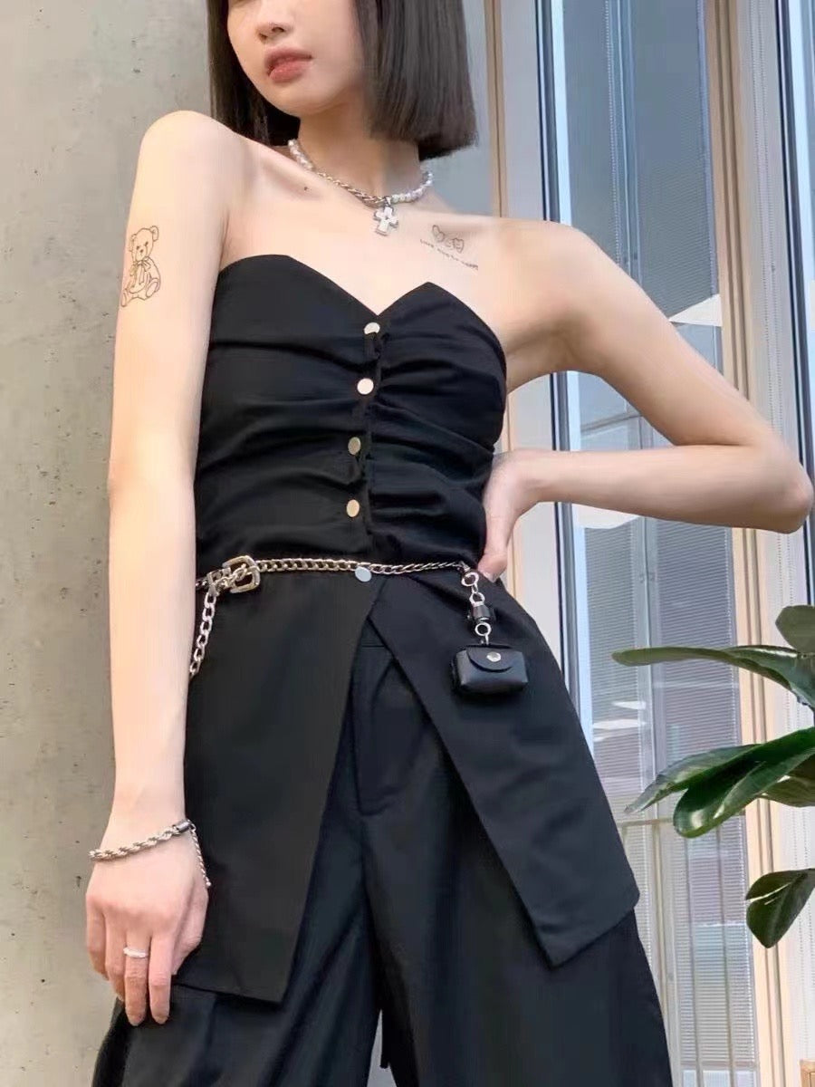 Tube Top & Wide Leg Pant Set