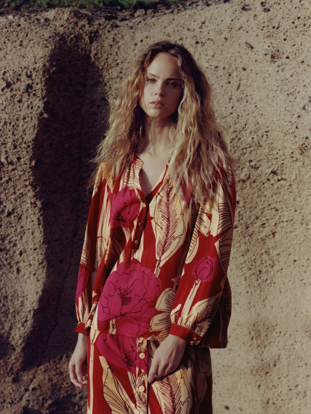 Floral Print Shirt & Skirt Coord Set